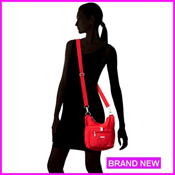 Lightweight Nylon Crossbody Bag with Adjustable Strap & Wallet Pocket - Picture 2 of 7